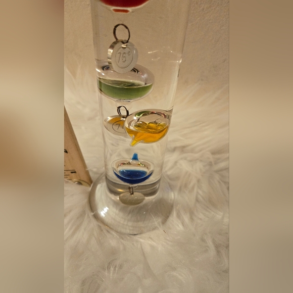 Galileo Thermometer Science Liquid Glass Guage Gadget - Picture 8 of 12
